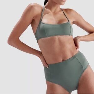 Brand New Solid & Striped Swim Team Jessica Bikini Set - Size M